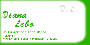 diana lebo business card